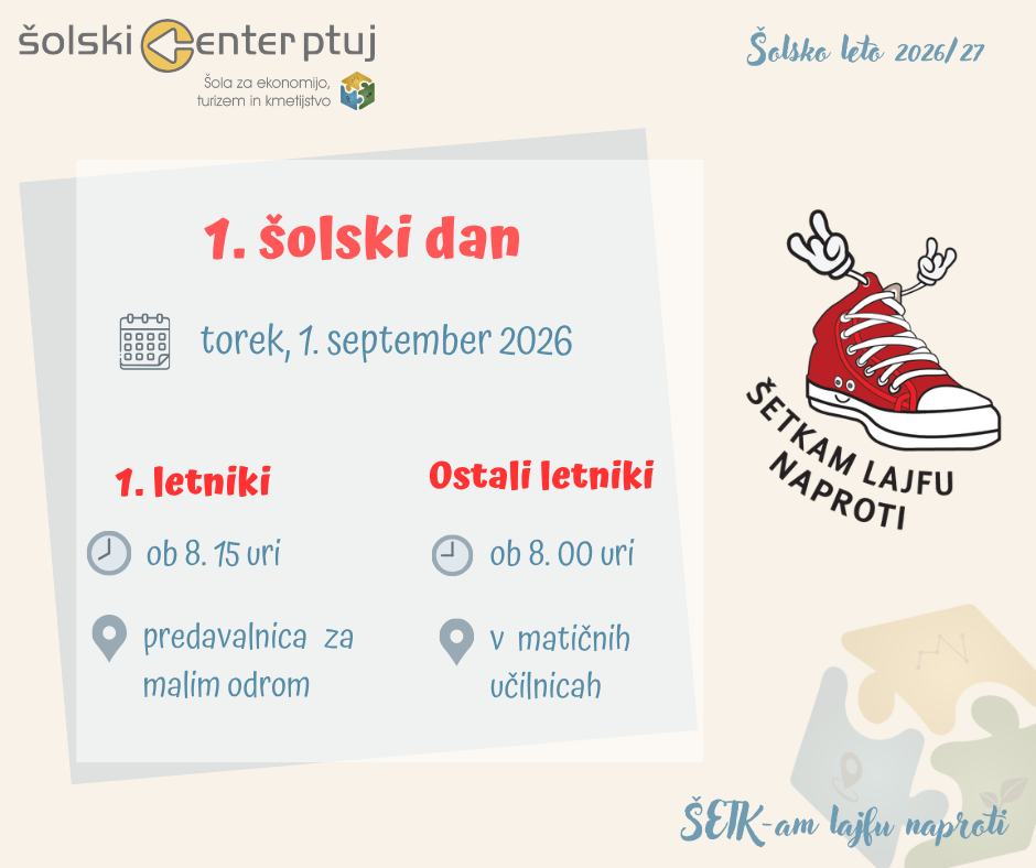 1. šolski dan